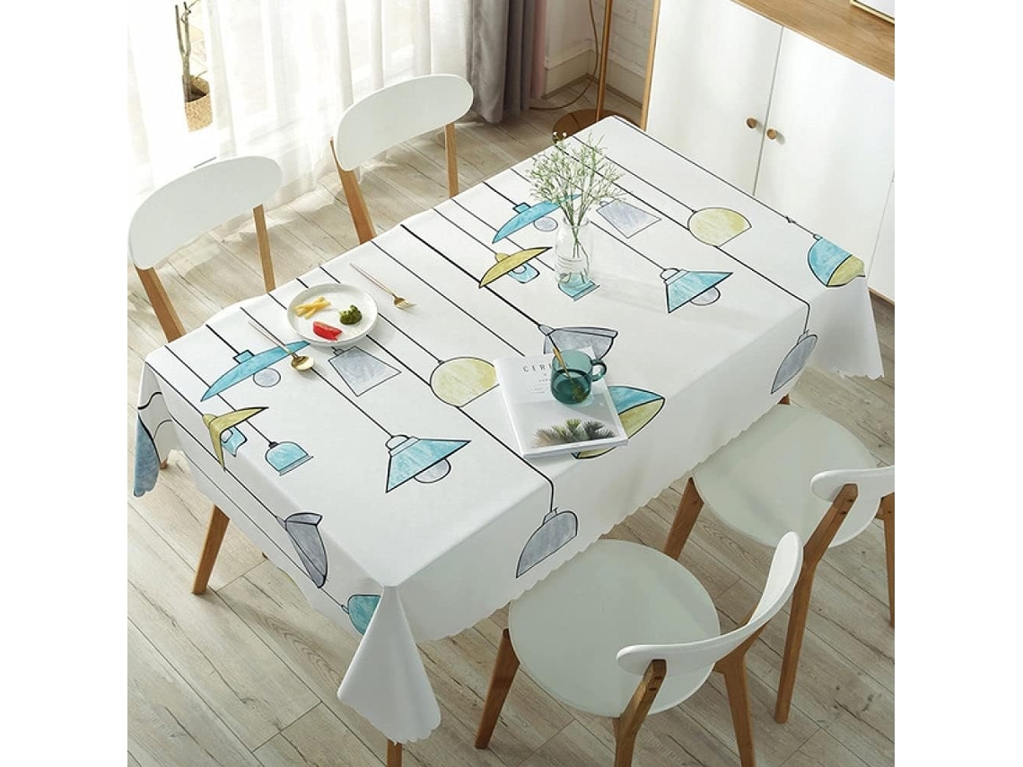 Toalha De Mesa Retangular/redonda Em Pvc, Resistente A Óleo.