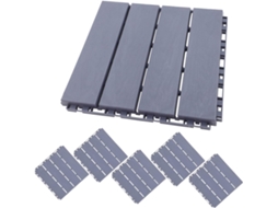 Conjunto De 6 Peças De Piso Plástico Para Áreas Externas.