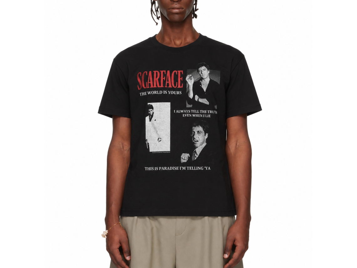 Rockinstone Scarface Movie Collage Black Adult Shirt Size:xl