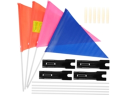 Kit De Bandeira Para Bicicleta, Bandeira De Segurança, Mastro Portátil, Instalação Kit De Bandeira Para Bicicleta, Bandeira De Seguranç Gokoco