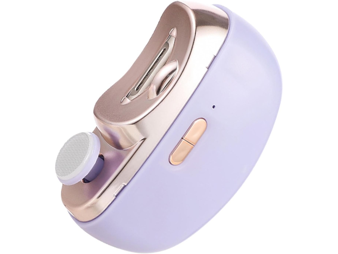 Cortador de unhas automático com luz LED, recarregável via USB, 2 em 1
