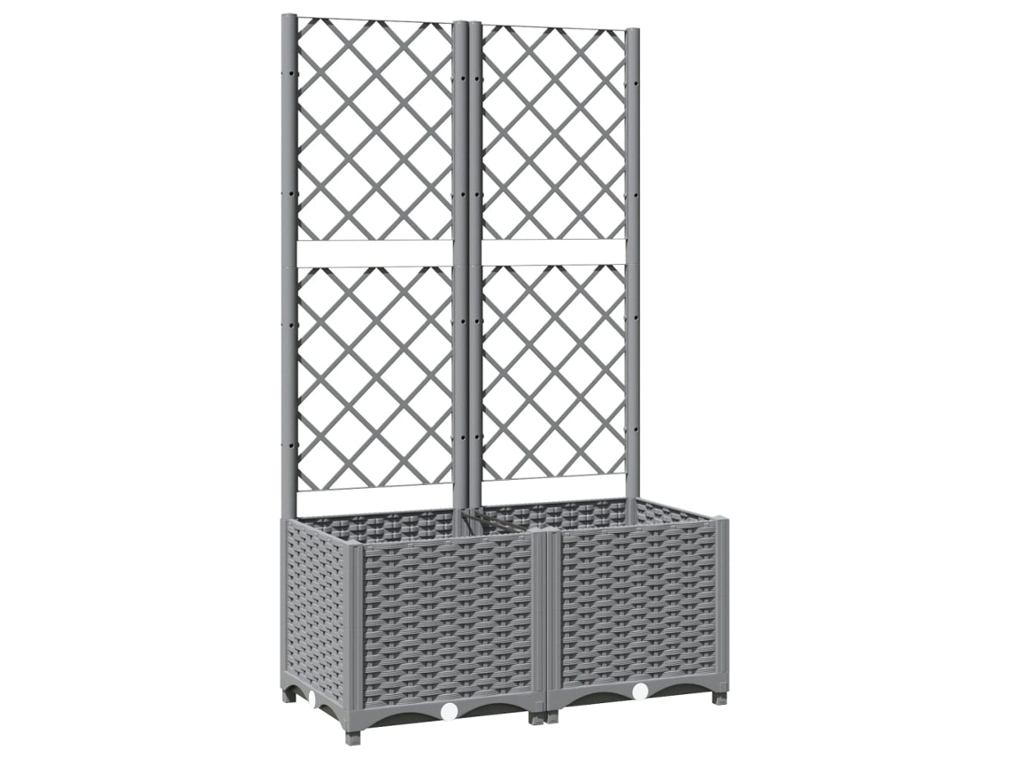 Garden Planter, Garden Planters Vidaxl Cinzeto Polipropileno (80 X 40 X 136 Cm)
