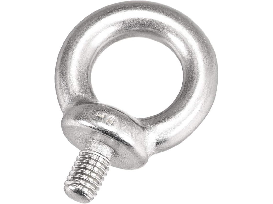 Parafuso de Anel de Elevação M8 x 12mm com Rosca Macho, Aço Inoxidável 304, para Uso Suspenso CHABERLU