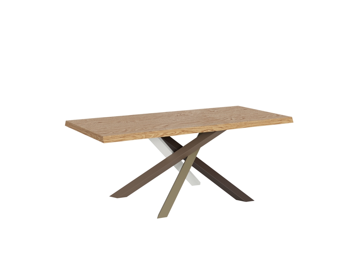 Mesa Fixa 90x180 Cm Versalux Pernas Carvalho Descascado 4/c Itamoby