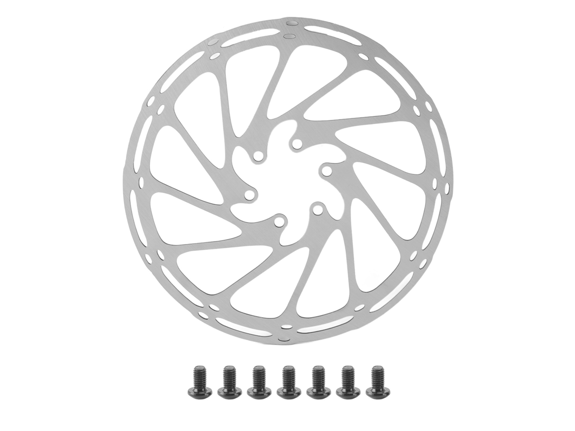 Disco de freio Mali em aço inox leve, 180mm, para bicicleta