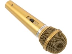 Microfone De Plástico Dourado Para Meninos E Meninas, Brinquedo