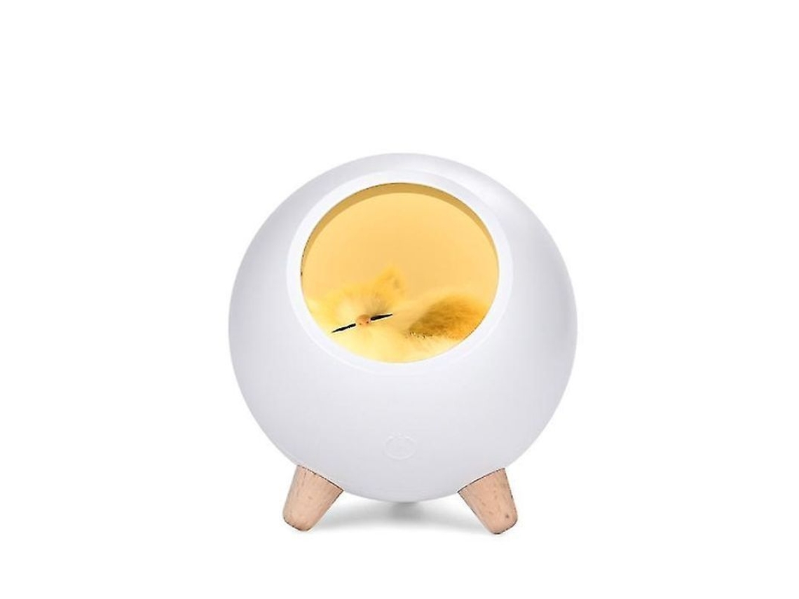 Luz de Noite Nova Line Gato Adormecido, Led Usb, Quarto de Menina