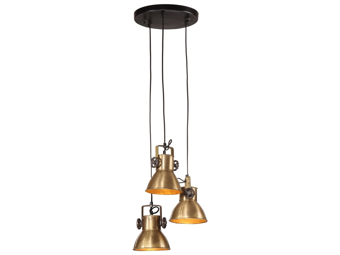 Vidaxl Candeeiro Suspenso 25 W 30x30x100 Cm E27 Bronze Antigo