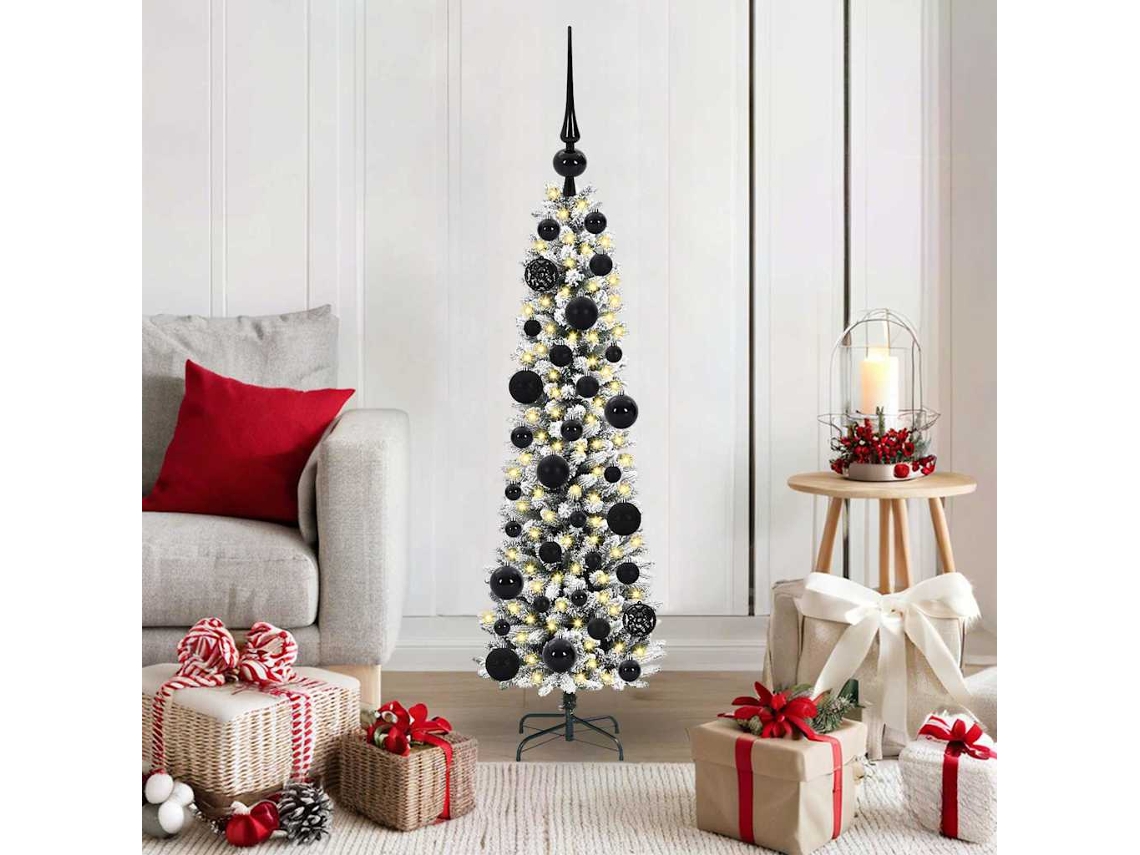 Vidaxl Árvore De Natal Artificial Branco 120 Cm Pvc, Metal E Plástico