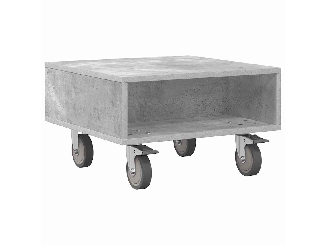 Mesa Lateral com Rodas Cinzento 50,5 X 50 X 30 Cm MAISON EXCLUSIVE