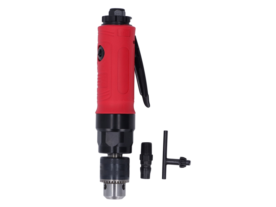 Furadeira pneumática de haste reta de 3/8" com chave, 2500 rpm, ferramenta de perfuração industrial pneumática