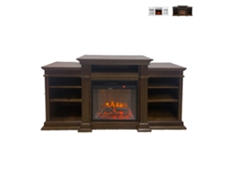 Lareira Elétrica de Chão em Madeira White W179 X D48 X H85 Biden DIVINA FIRE