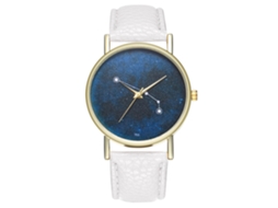 Relógio de Pulso Analógico de Quartzo Zhoulianfa com Pulseira Pu Estilo Simples (branco)
