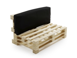 Assento Almofada Amovívelpara Paletes Poliéster Bananair 120x40cm Preto