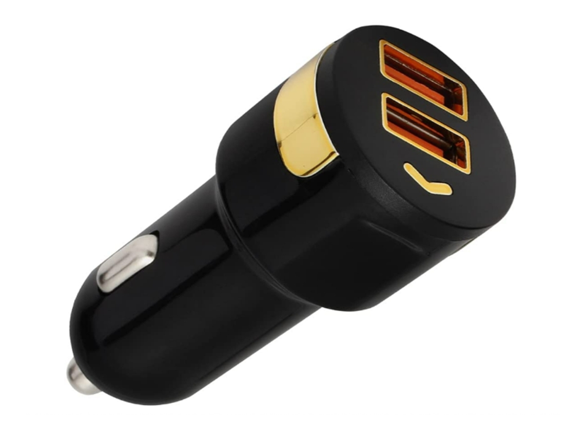 Carregador Carro Usb Isqueiro Yizhood Preto