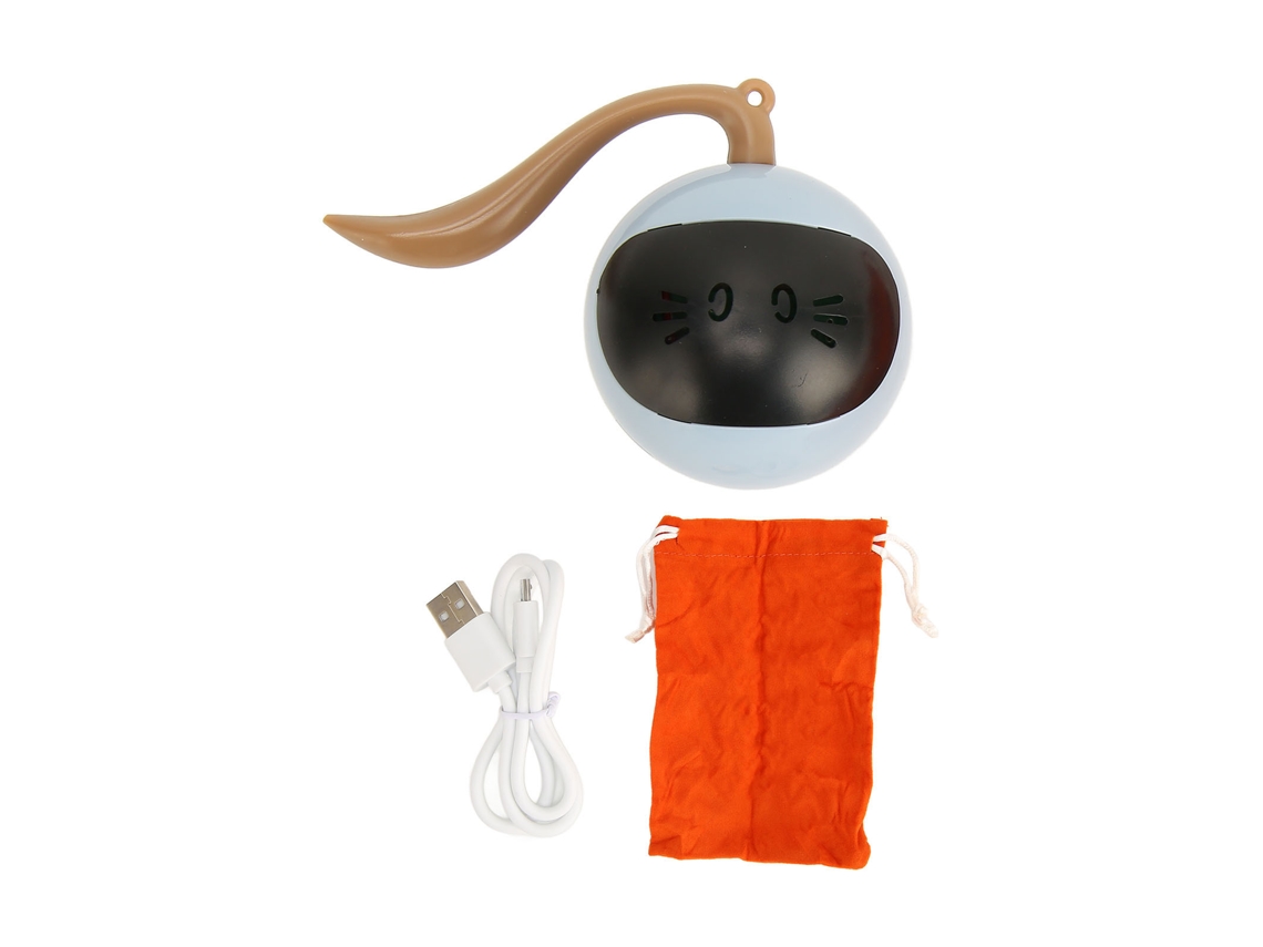 Bola Inteligente Recarregável Para Gato Com Luz Led Azul