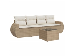 Garden Sofa Set, Garden Sofa Sets Vidaxl Bege Rattan / Vime (n/a)