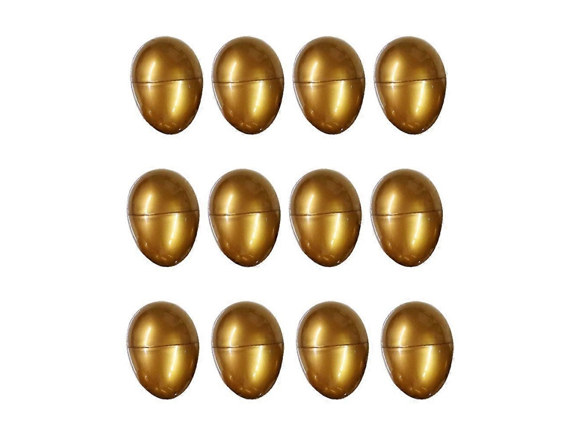Conjunto De 12 Ovos Decorativos De Páscoa Em Formato De Casca De Ovo Nostalgia88 (dourado)