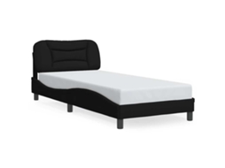 Bed Frame, Bed Frames Vidaxl Preto Tecido (80 X 200 Cm)