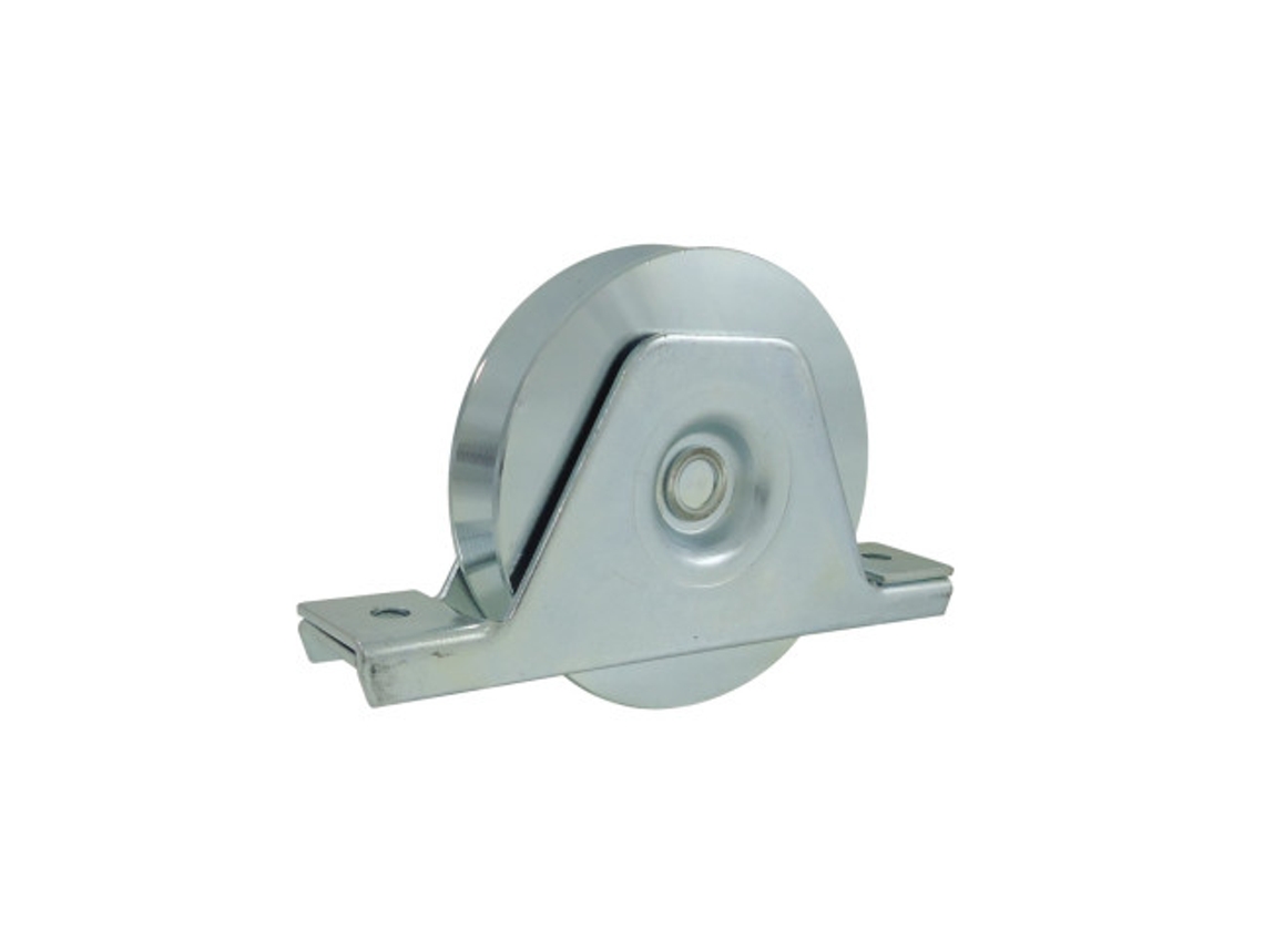 Roda de Aço 335v C/ Base Inf. Aparaf. 1 Rol. Zinc. D80