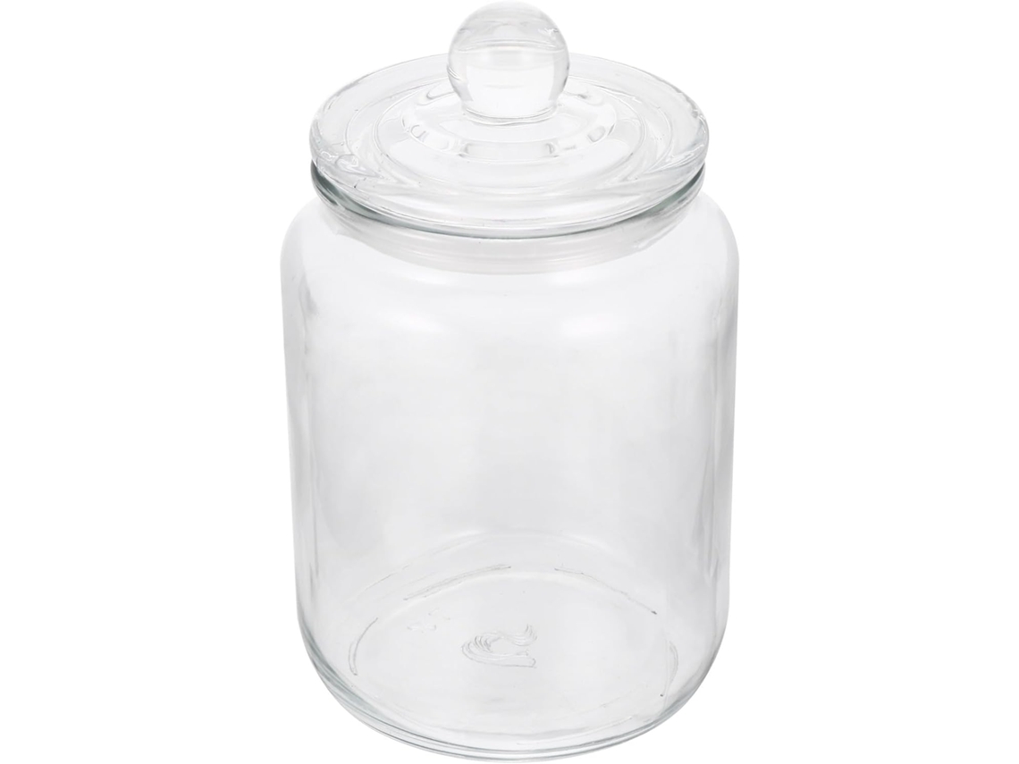Pote Hermético, Em Vidro, Com Tampa, Para Organização Doméstica Na Cozinha E Bancada, Adequado À Conservação Diária De Ingredientes