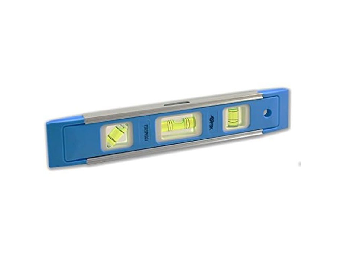 Nível De Bolha Magnético Profissional Ferrestock Fskspl001 Com Base Magnética E Três Bulbos Tubulares, 225 Mm