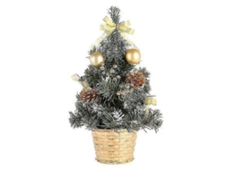 Enfeites Para Árvores De Natal, Mini Árvores Artificiais, Mini Decorações Para Casa, Presentes De Natal, 2 Peças Douradas E Vermelhas Olysi Shop