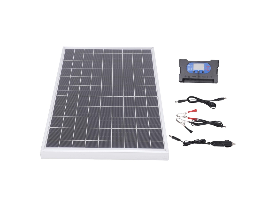Painel Solar De Carregamento Rápido (adaptativo 12/24v, Carregamento Rápido De 100a, Carregamento De Emergência De 10w)