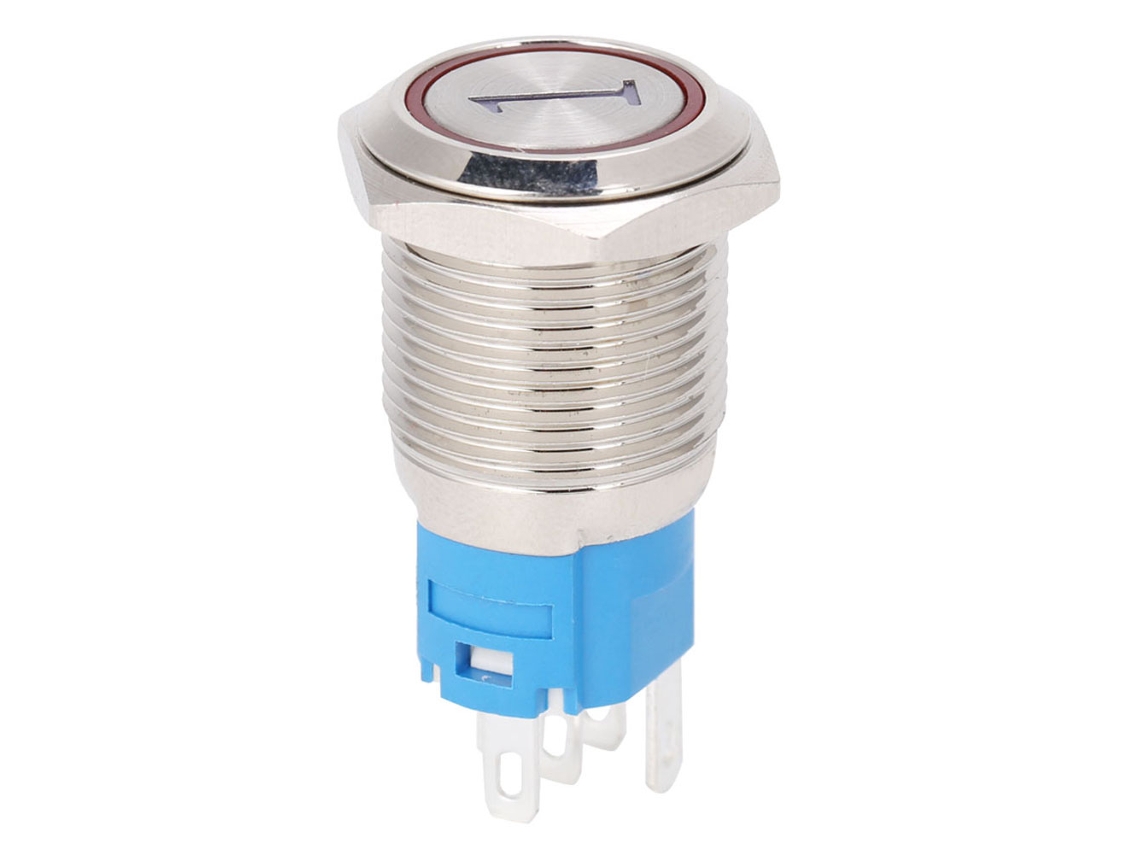 Interruptor Push button Momentâneo Reset com Led 220vac