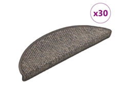 Vidaxl Tapetes Escada Adesivos Aspeto Sisal 30 Pcs 56x17x3cm