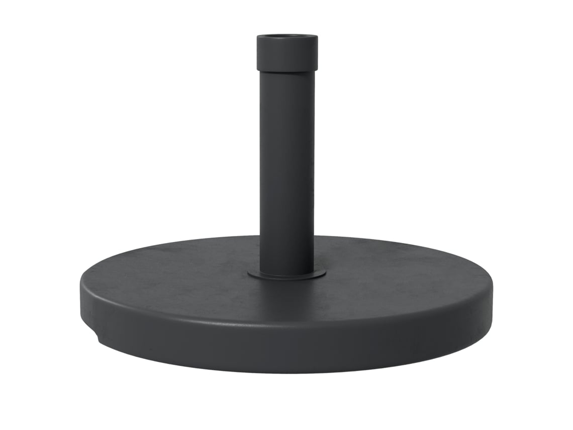 Base redonda 15 kg, para hastes Ø24-38 mm, plástico e concreto, Ø46,5 cm, preta ORBITRA COMMERCE