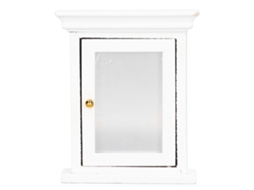 Mueble De Banheiro Miniatura Com Espelho Branco Para Casa De Boneca 1:12, Acessórios De Decoração