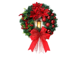 Laxiscreed Decoração De Natal Para Porta Com Luz E Pilhas, 40cm, Perfeita Para A Sua Casa