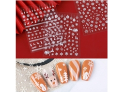 Conjunto de 6 Adesivos para Unhas F7341+F7342+F7343+F7344+F7345+F7346 Cada Um em Branco AURUM