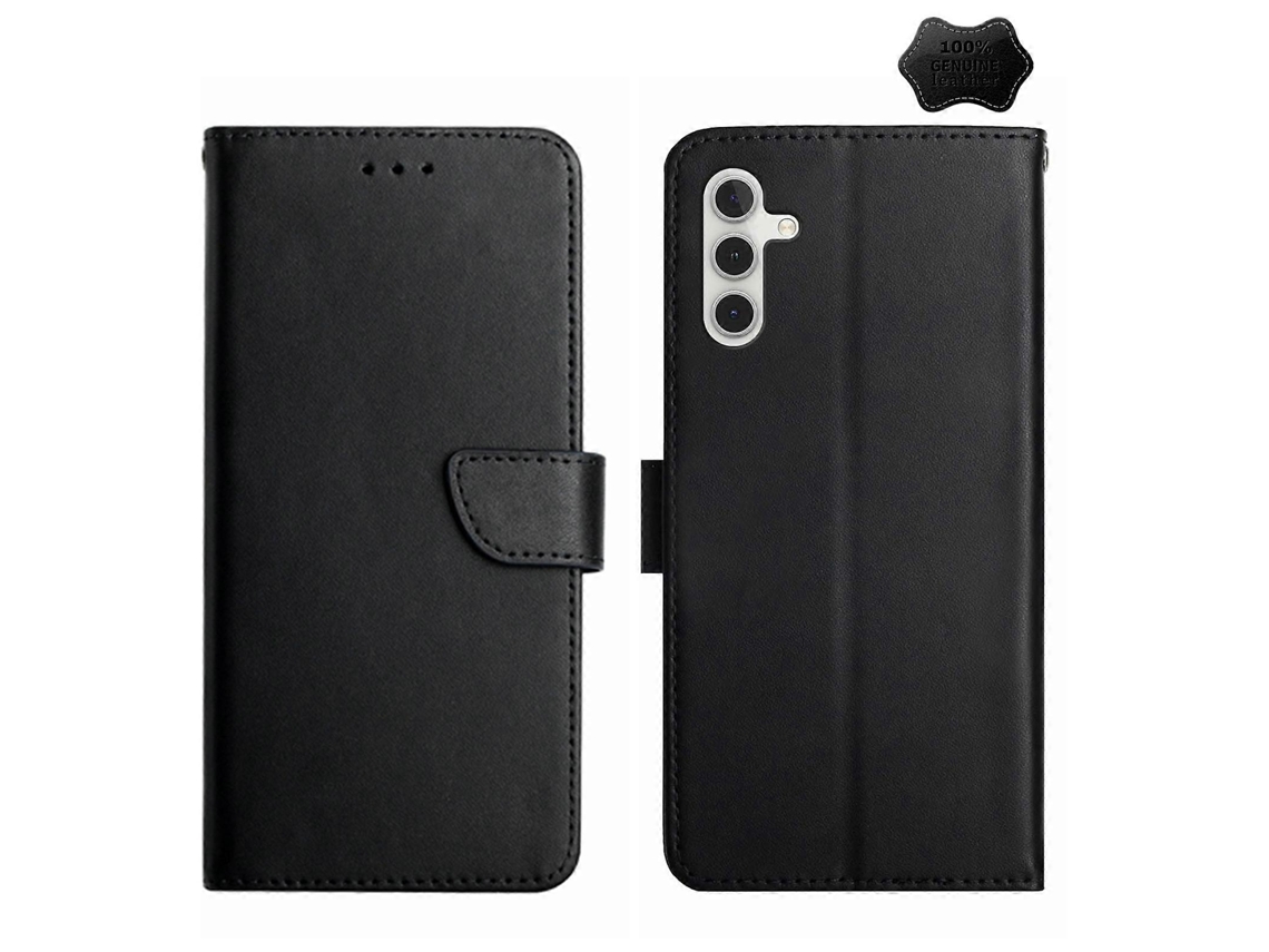 Capa De Couro Flip À Prova De Impressões Digitais Para Samsung Galaxy A14 5g