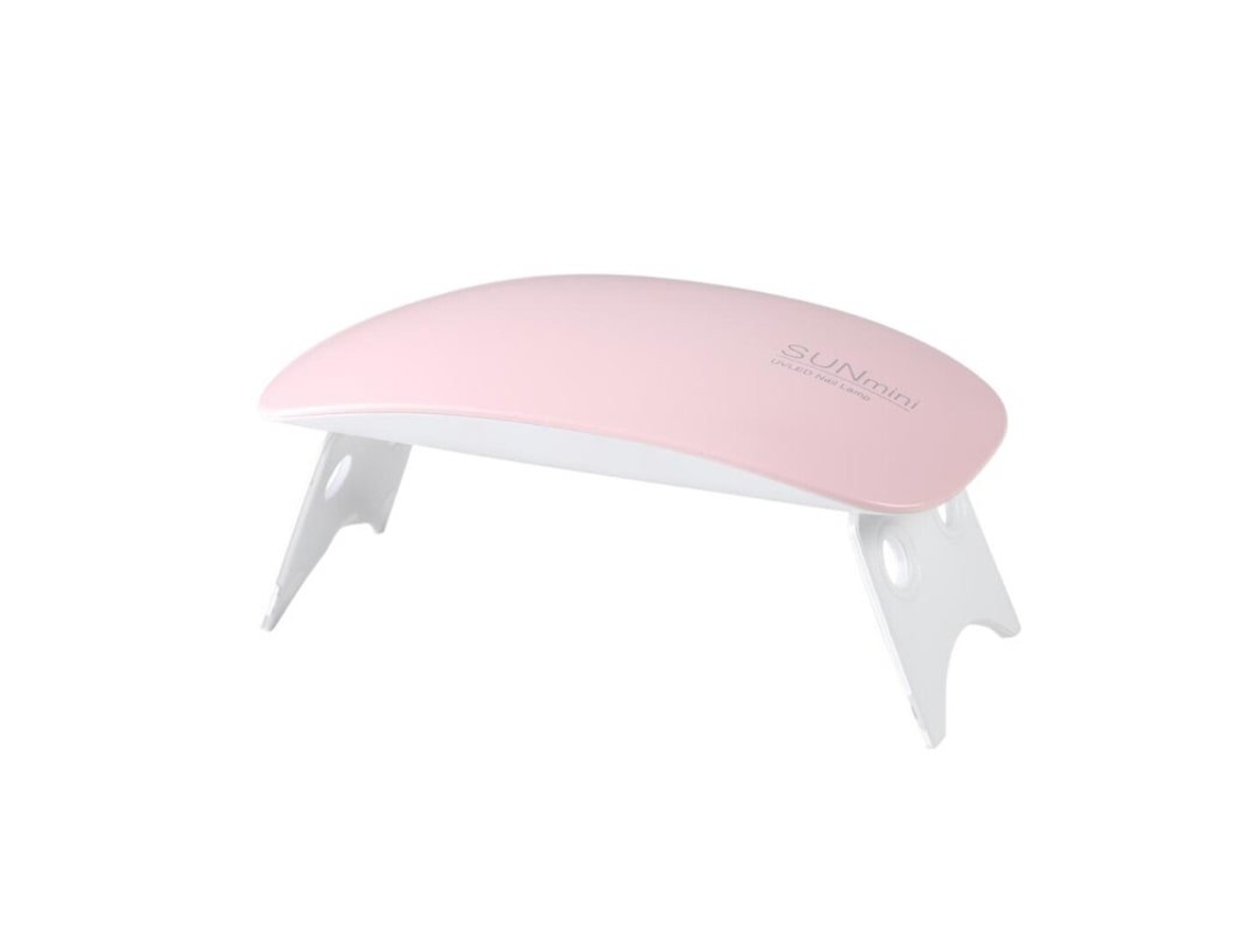 Mini Lâmpada Led Uv para Unhas Rosa