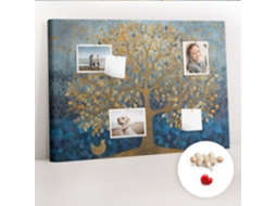 Painel De Cortiça Para Parede Árvore Abstrata Para A Sala De Estar Espelharte (70x100 Cm)