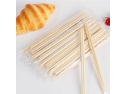 50 Pauzinhos de Bambu Descartáveis Embalados Individualmente, Ideais para Festas e Fast Food. MDUG