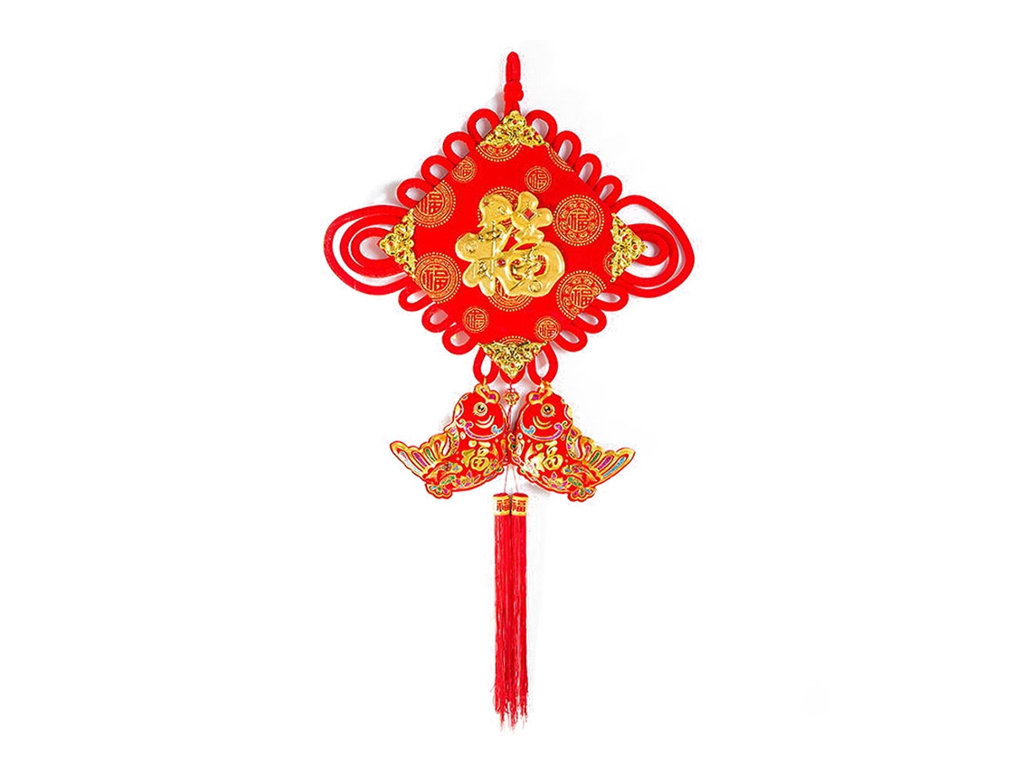 Laxiscreed Pendura De Nodo Chinês Com Caractere Fu Para Decoração De Ano Novo Chinês E Sala De Estar