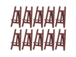 Mali 10pcs Cavalete de Pintura Miniatura de Pinheiro para Casinha de Boneca 1:12 1:6 Escala