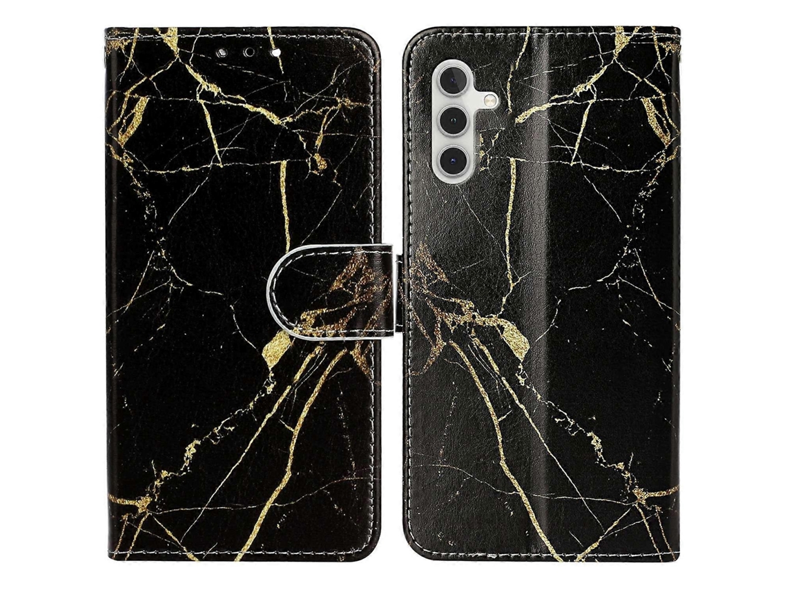 Capa Flip De Couro Com Padrão Para Samsung Galaxy S24 Fe