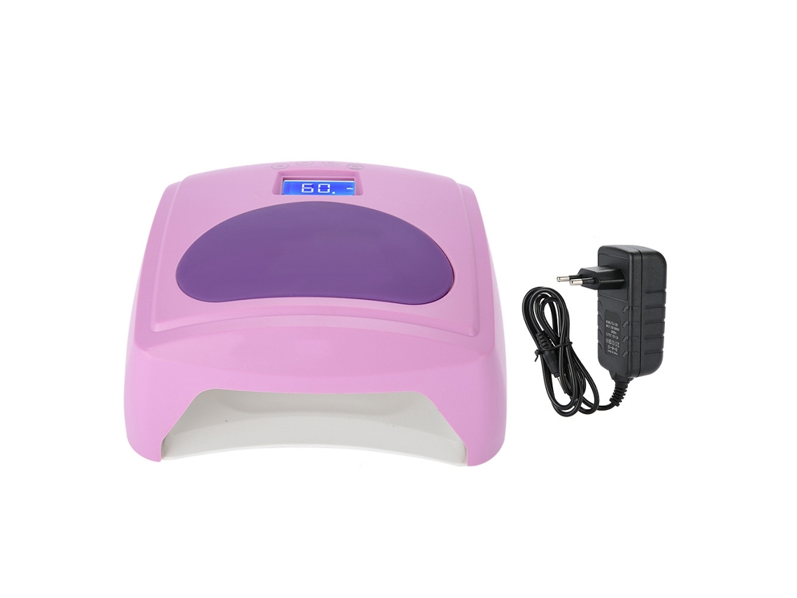 Lâmpada Led Para Unhas 48w Secador De Esmalte Gel Com Sensor Inteligente E Botão Táctil Roxo