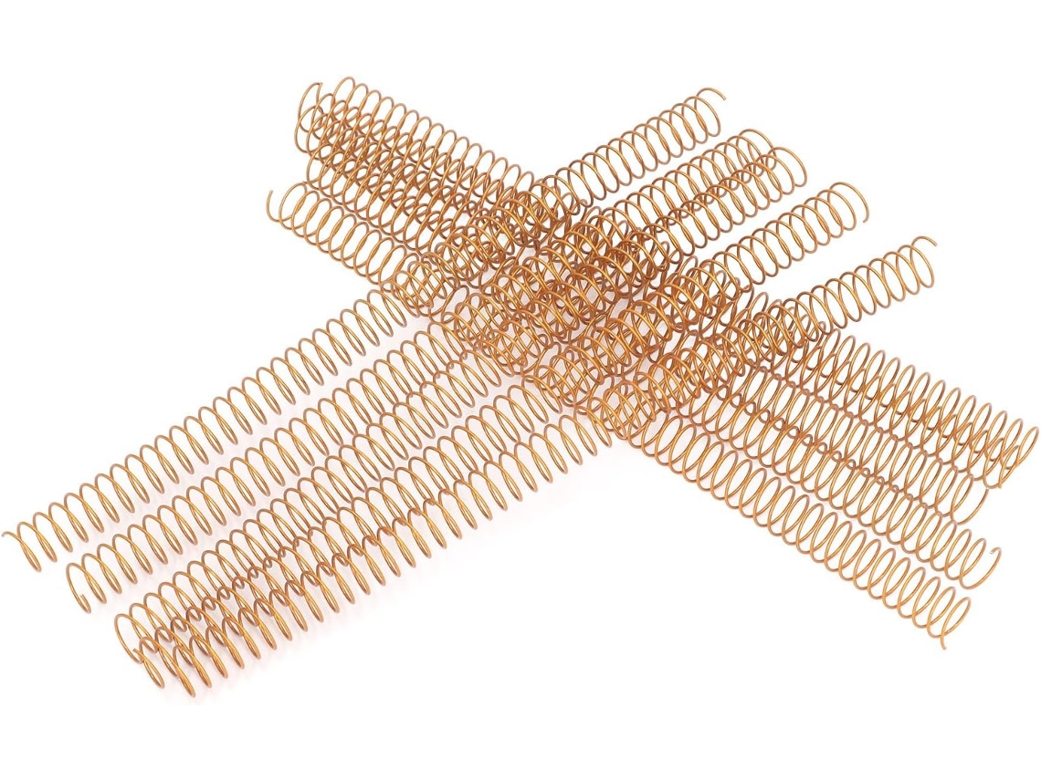 Espirais de Encadernação Prateadas, 100 Unidades, 16 Mm de Diâmetro, Capacidade para 140 Folhas. SFUSHOS