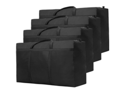 Conjunto De 4 Caixas De Mudança Grandes E Resistentes Com Zíper, Impermeáveis, Em Tecido Oxford, Para Guardar Roupas