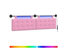 Conjunto 1 Cabeceira De Quarto Vidaxl Rosa Tecido (170 X 55 X 5 Cm)