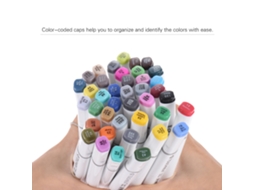 40 Rotuladores De Dois Pontos Com 40 Cores Para Arte