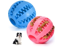 2026 pelota Masticable para Perros Linjou 2 Piezas Goma Natural no Tóxica Resistente Limpieza Dientes Juguete Interactivo