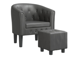 Tub Chair, Tub Chairs Vidaxl Cinzeto Couro Artificial