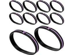 Pulseiras De Silicone Aboofan Para Conscientização Sobre O Câncer Mama, Pretas, 30 Unidades, Material Flexível, Para