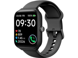 Smart Watch YEMAESRE F57L 1 95 Polegadas com Função de Chamada Ip68 À Prova D'Água Feminino Compatível com Android Ios Preto